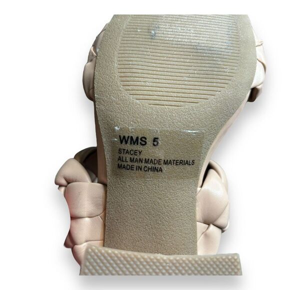 DV Dolce Vita Women's Stacey Plush Braided Sandals Color Nude Size 5 - Picture 8 of 8